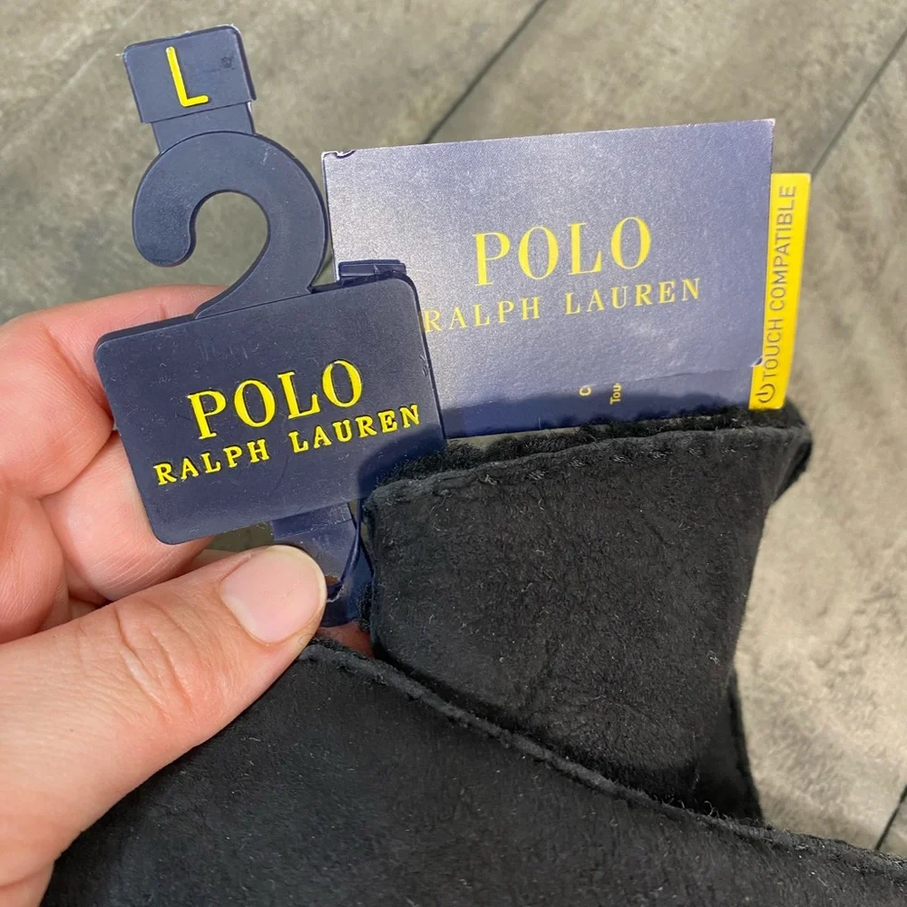 Polo Ralph Lauren Sheepskin Gloves Touchscreen Compatible Size M New